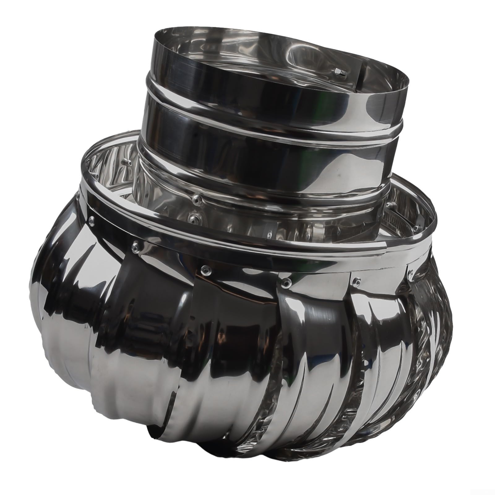 GYEQXKT Rotating Stainless Steel Chimney Cap - Anti-Downdraught Fireplace Cover for Enhanced Ventilation Ø150mm Cowl Perfect for Home Heating Solutions