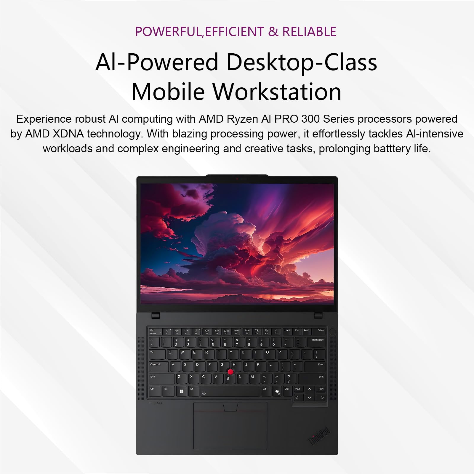 Lenovo ThinkPad P14s Gen 6 Mobile Workstation Laptop, 14" OLED 2.8K Dolby Vision VRR 30-120Hz Touchscreen, AMD Ryzen AI 7 PRO 350 Processor, 64GB DDR5 RAM, 1TB PCIe SSD, Windows 11 Pro - Copilot+ PC