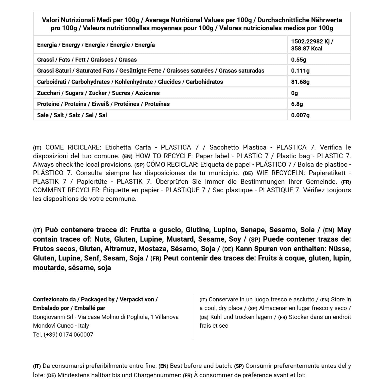 Bongiovanni Bontà Naturali Klebreis 10 kg BIO Glutenfrei Asiatischer Reis