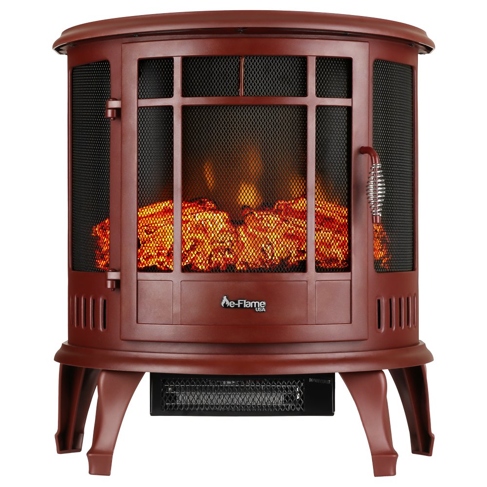 e-Flame USARegal Free Standing Electric Fireplace (Red)