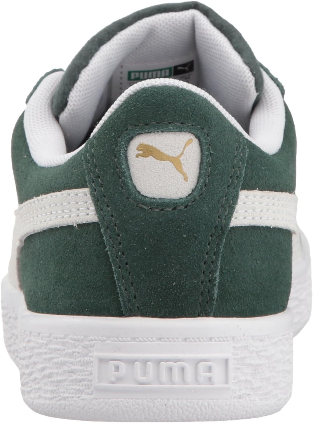 PUMA unisex child Suede Classic Sneaker, Pine Needle-puma White, 2.5 Little Kid US