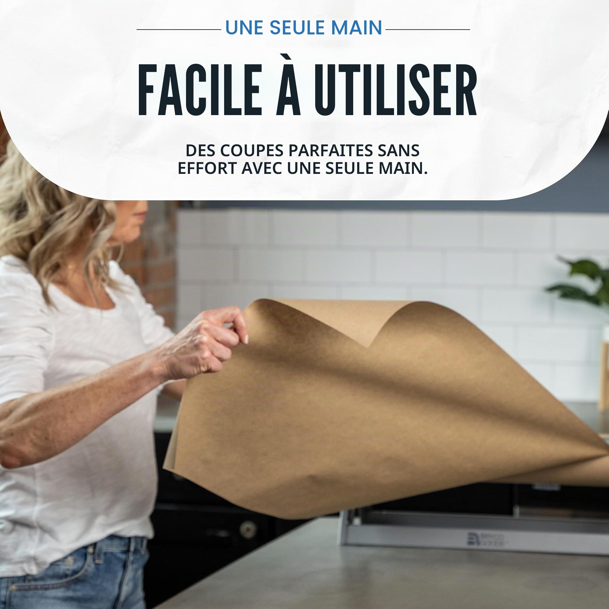 Bryco Goods Distributeur et découpeur de Papier en Rouleau de 61 cm, Montage Mural, Base antidérapante, Acier Robuste, pour Papier Kraft/sulfurisé/d’Emballage, pour Maison/Bureau/Loisirs créatifs