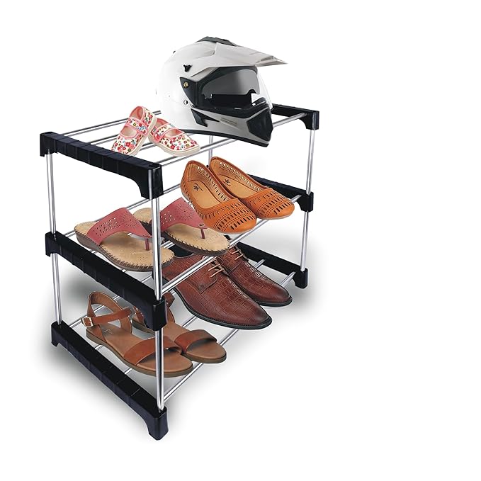 DARAZ Home & Office Utility Foldable Multipurpose Rack 3 Shelves, Shoe