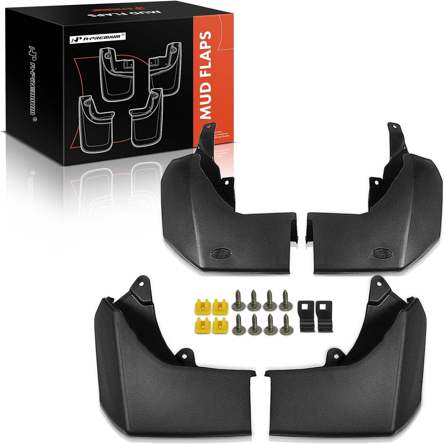 A-Premium Set of 4PCS Mud Flaps Splash Guards Mudguards Mudflaps with Hardware Kits Accessories Compatible with Land Rover Discovery 2010-2016, Sport Utility, Front and Rear(Driver & Passenger Sides)