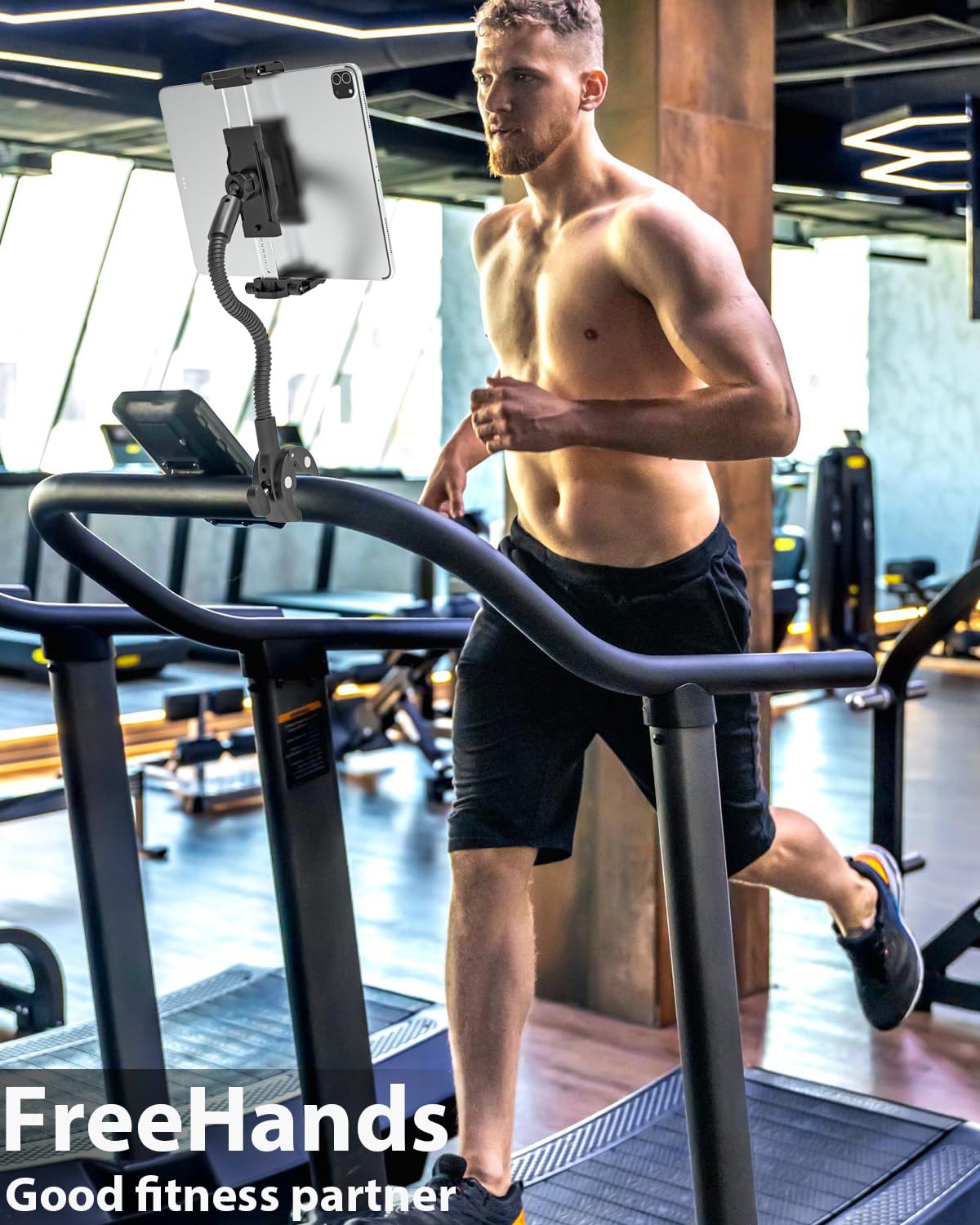 Supporto per tablet in alluminio, a collo di cigno fino a 15,6 pollici, regolabile a 360°, per cellulare e tablet, iPad Pro/Air/Mini, Galaxy, iPhone