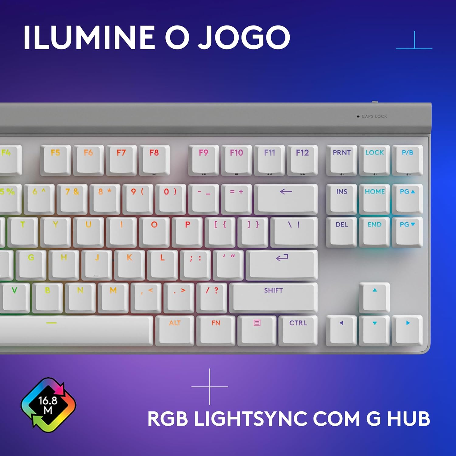 Teclado Mecânico Gamer Logitech G515 com Design TKL, RGB LIGHTSYNC e Switch GL Brown Tactile - Branco 6 71Y+l38LNdL. AC SL1500