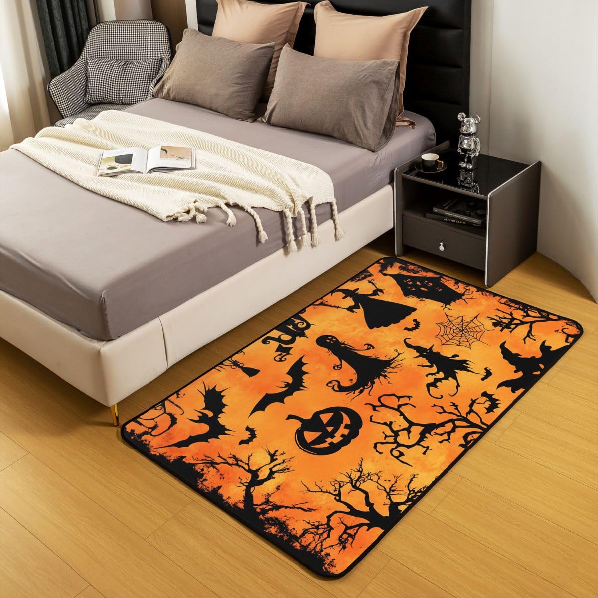 Loussiesd Ghost House upiorny Halloween dywanik 150 x 200 cm