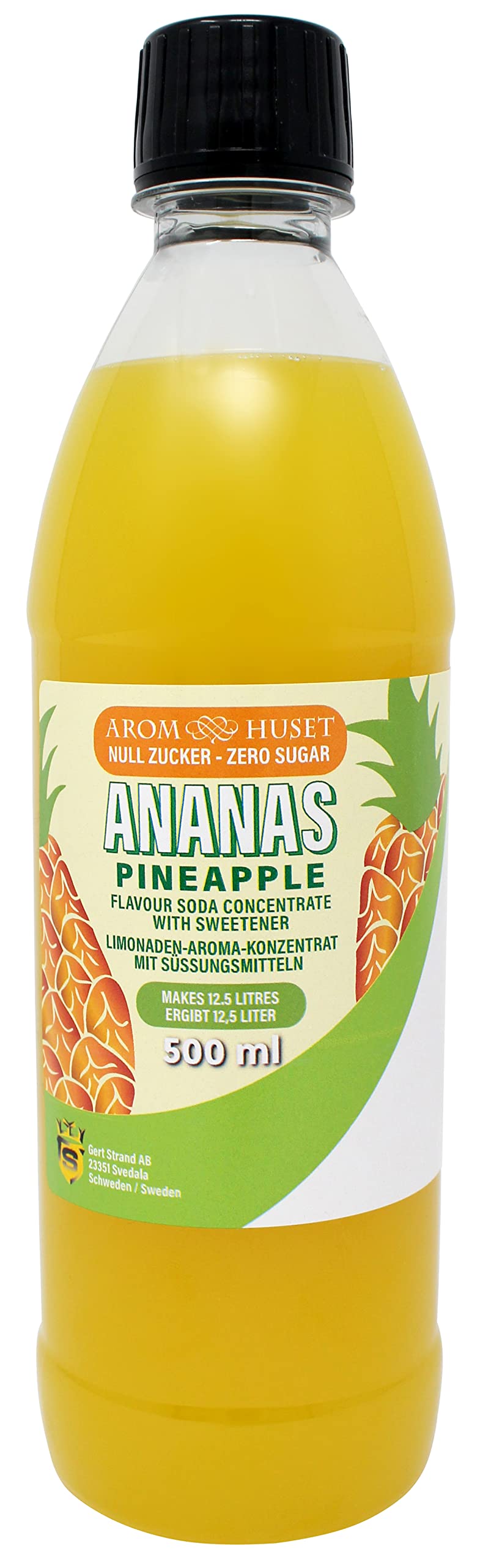 Buy Zero Pineapple Soda Concentrate 500 ml from Aromhuset Make 12.5