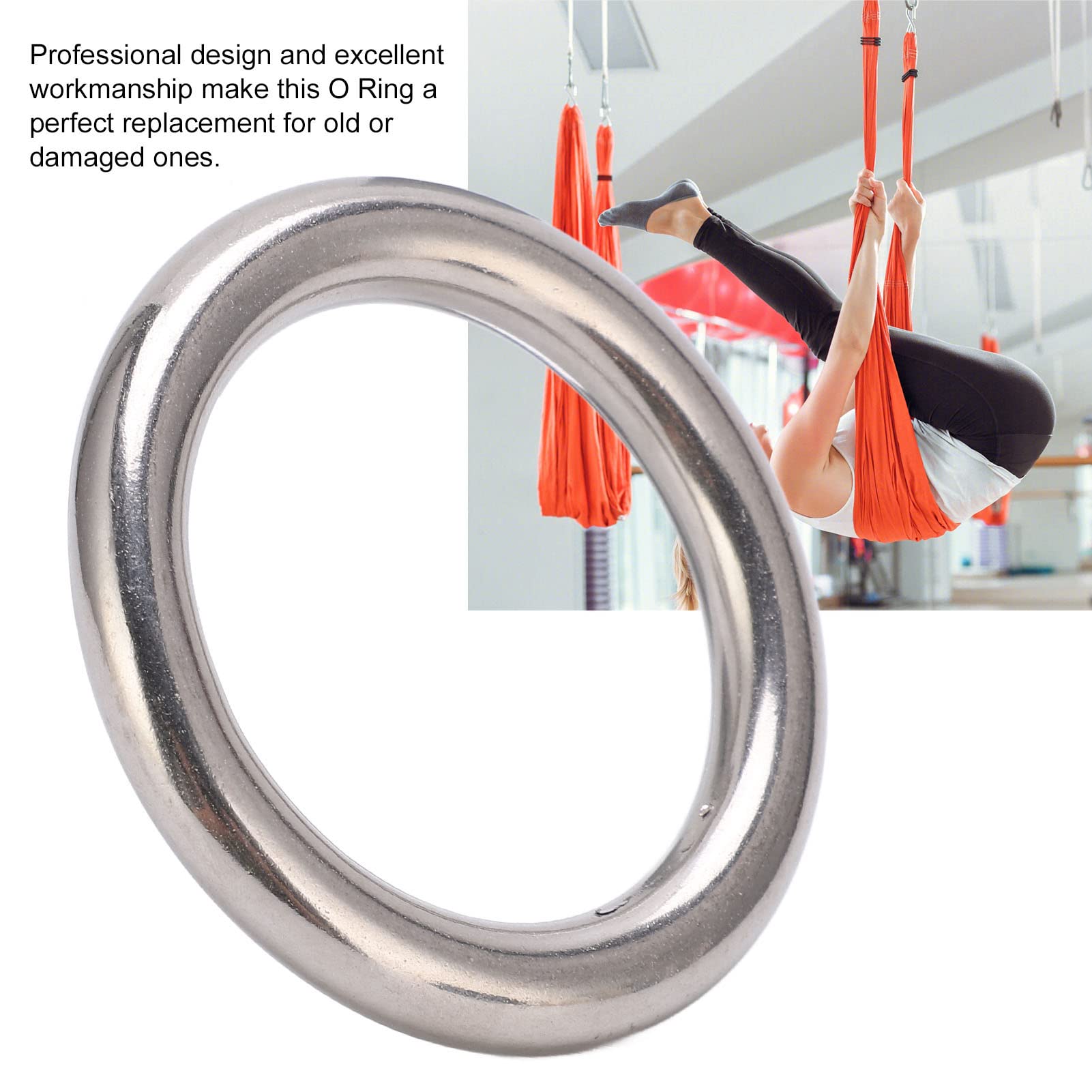 Anneaux Métalliques à Haute Résistance en Acier Inoxydable pour la Plongée, Petits Anneaux en Inox (10pcs, 50mm)