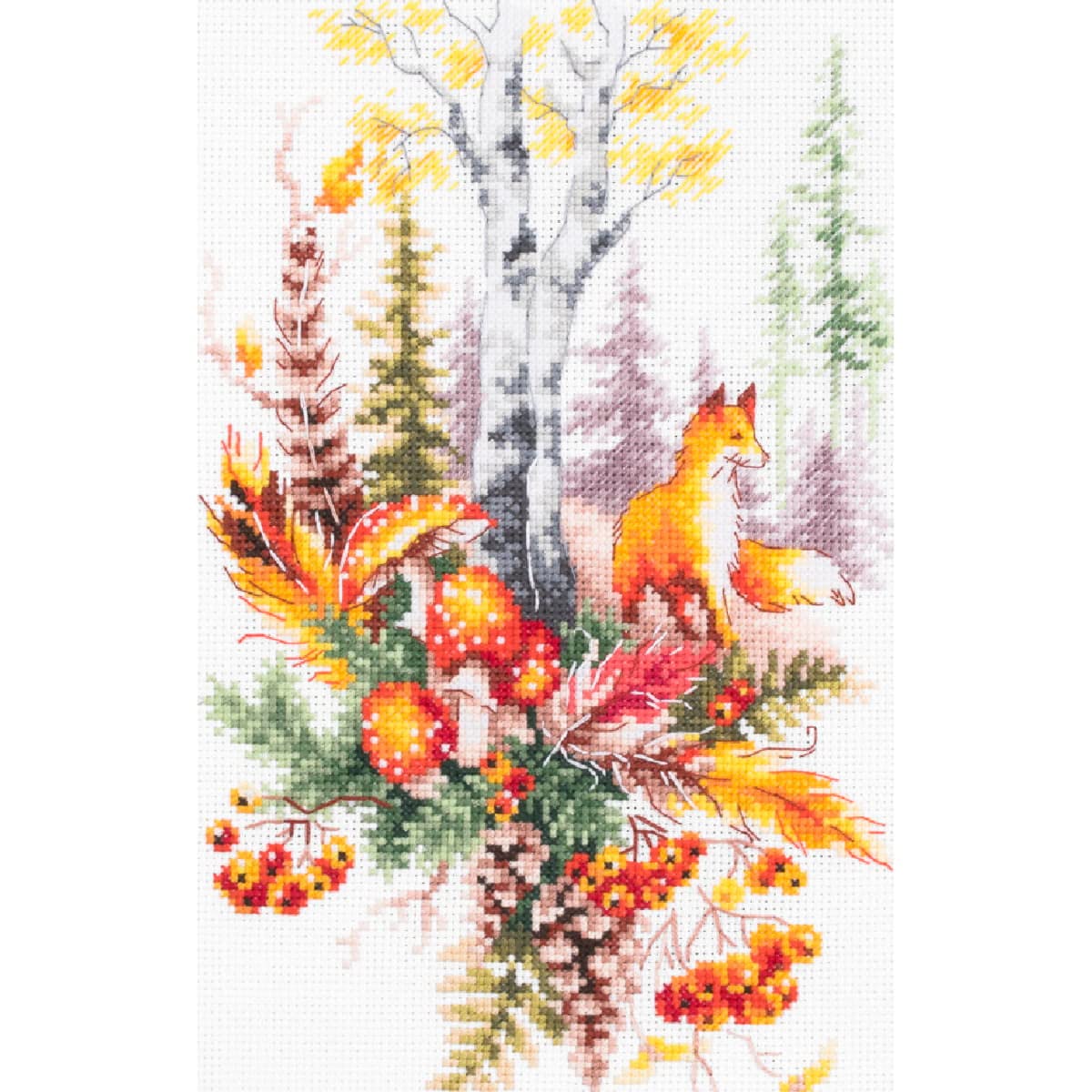 Magic Needle 250-698 ZW Herbst Waldseele Counted Cross Stitch Kit Zweigart Edition Cotton Multi-Coloured 17 x 27 cm