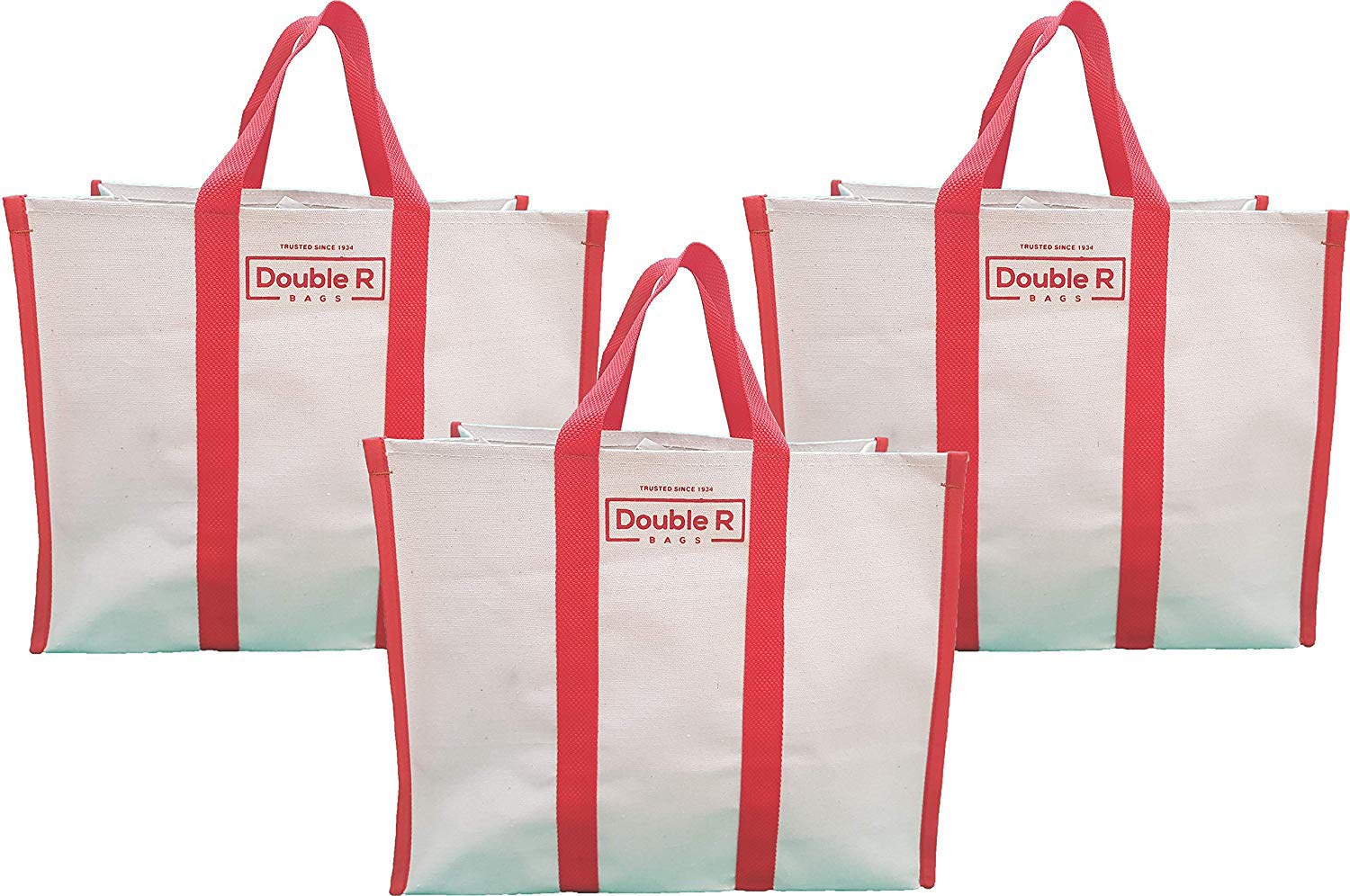 Double R Bags Eco-friendly Shopping Bag Double R Bags Laminated Cotton Canvas Grocery ...