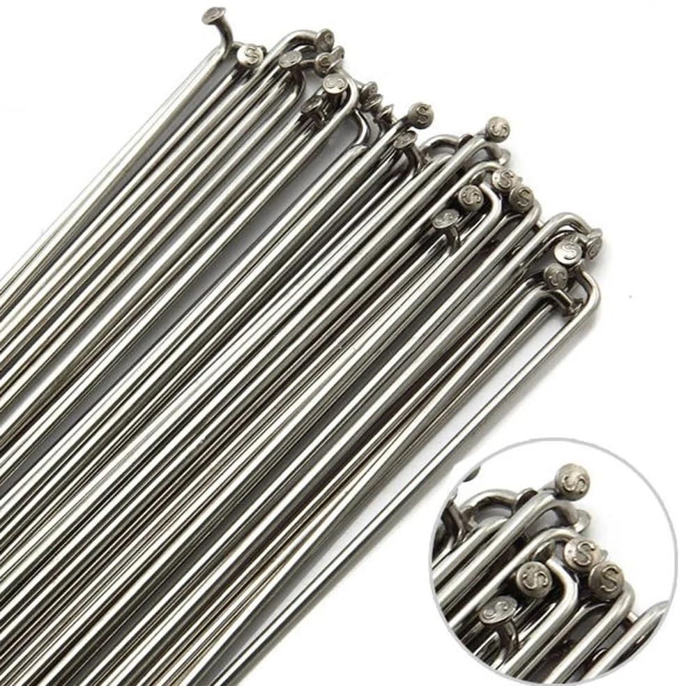 Radios para Bicicletas Radios de Bicicleta de Material de Acero Inoxidable 14G Radios Bicicleta(292mm)