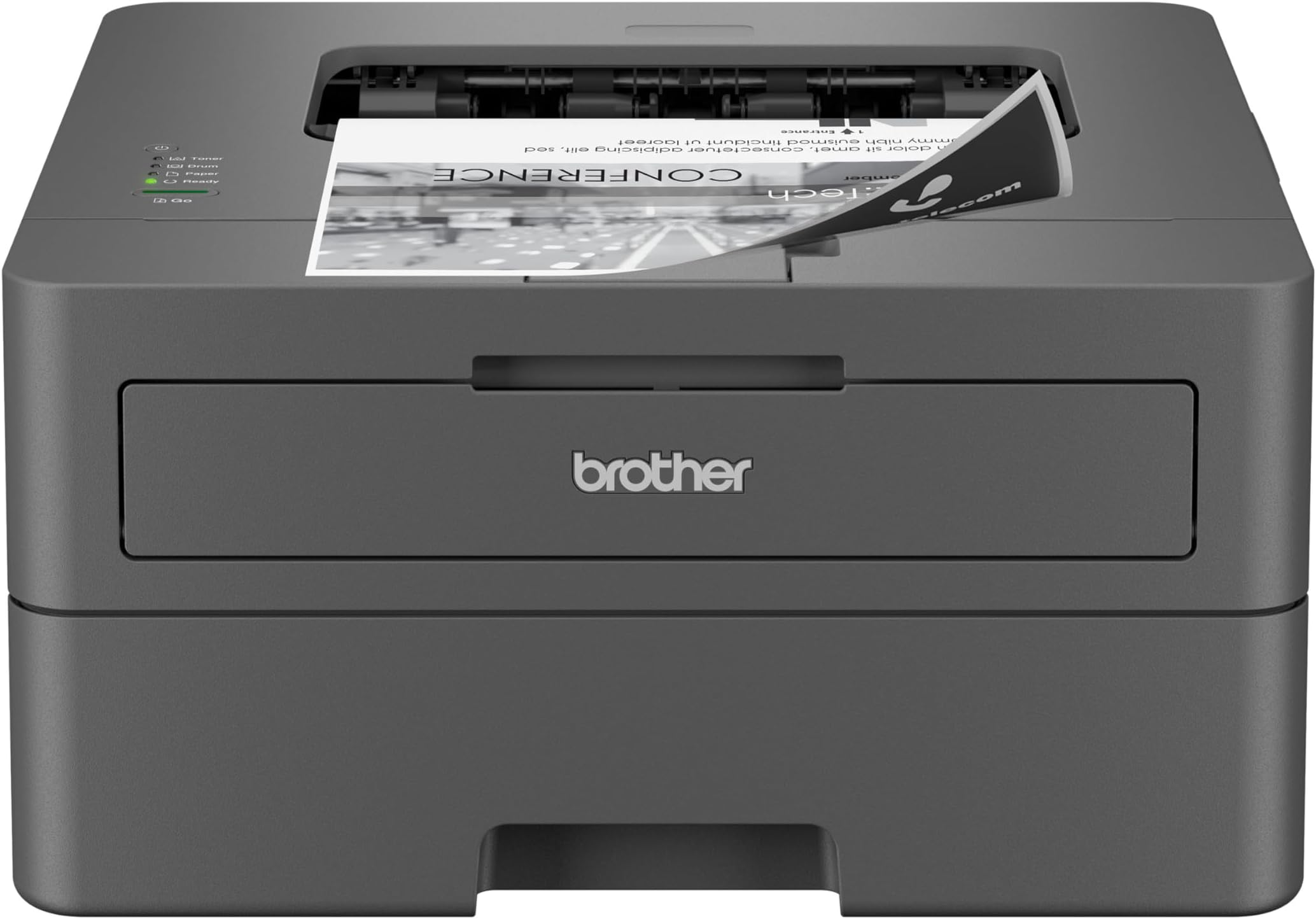 Brother HL-L2400D Compact Double Sided Printing Monochrome Laser Printer, USB Connector, Black and White Output