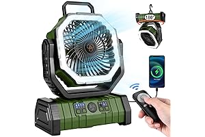 Odoland 30000mAh Camping Fan: Illuminate, Ventilate, and Conquer the Outdoors