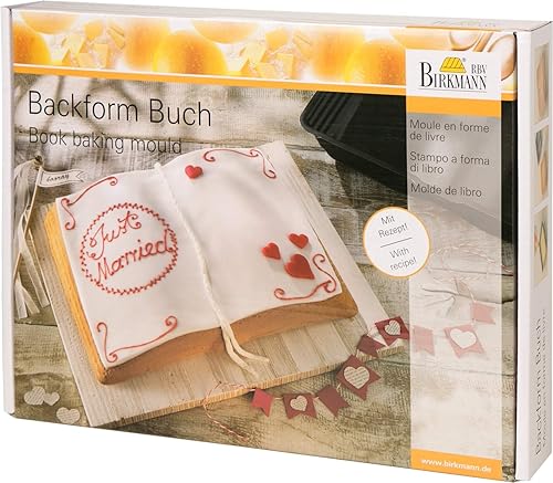 RBV Birkmann "Book Cake Pan, gris, 9.8 x 13.4 x 1.8 in