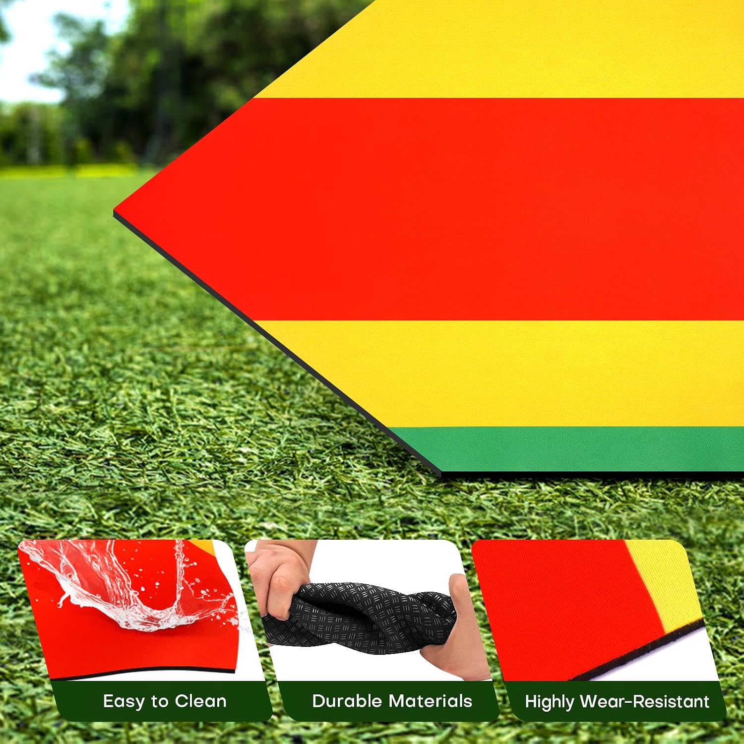 Baseball Home Plate Training Mat 16.93x16.93/28.35x16.93, Professional Home Plate Baseball & Softball Training | Multi-Zone Strike Practice Base | Portable Baseball Bases Equipment image 5