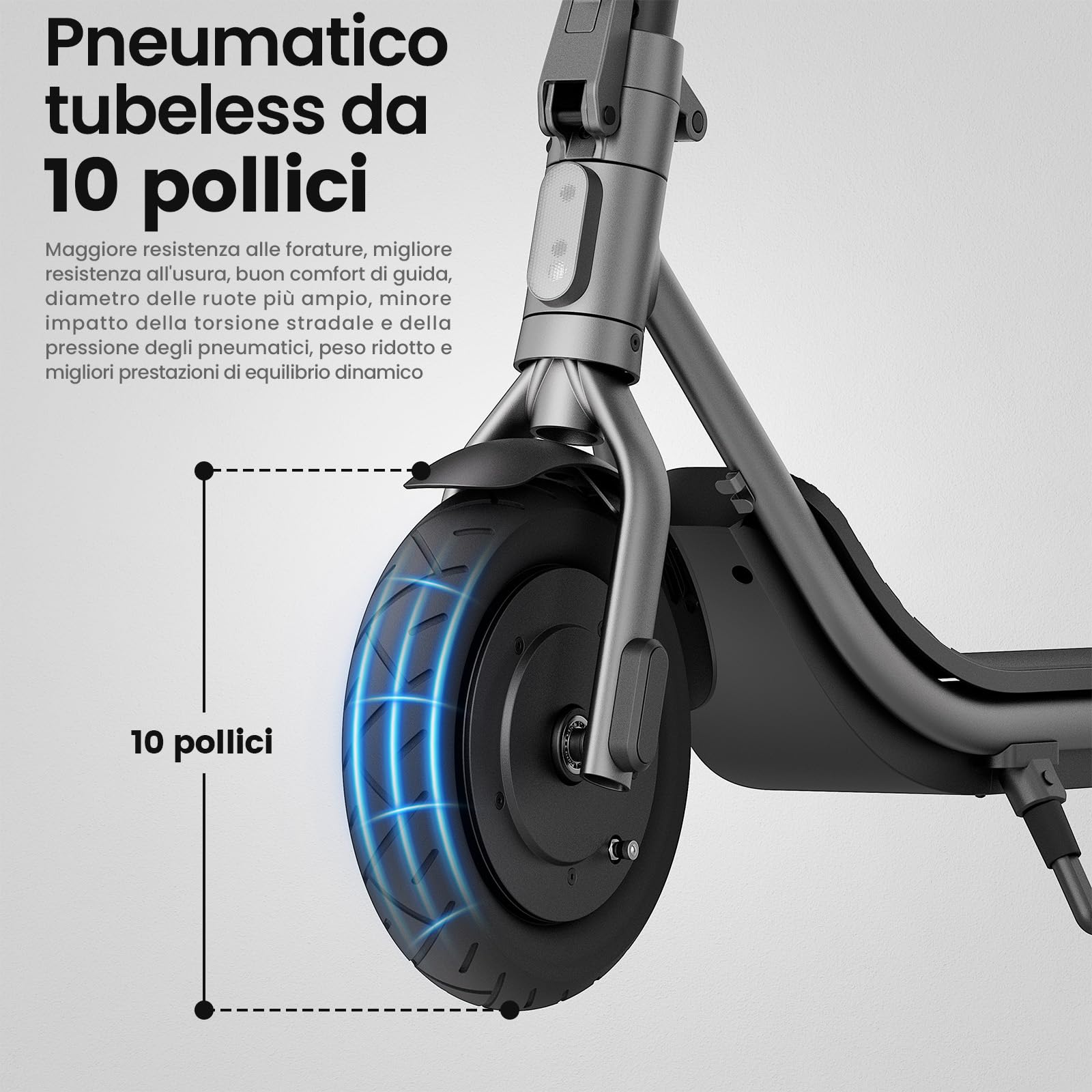 Yadea Starto Monopattino Elettrico per Adulti, Autonomia 30-40 km, Motore 350W, Connettività Bluetooth, Freni a Doppia Ruota, Portata Massima fino a 130 kg, Monopattino Pieghile Portatile