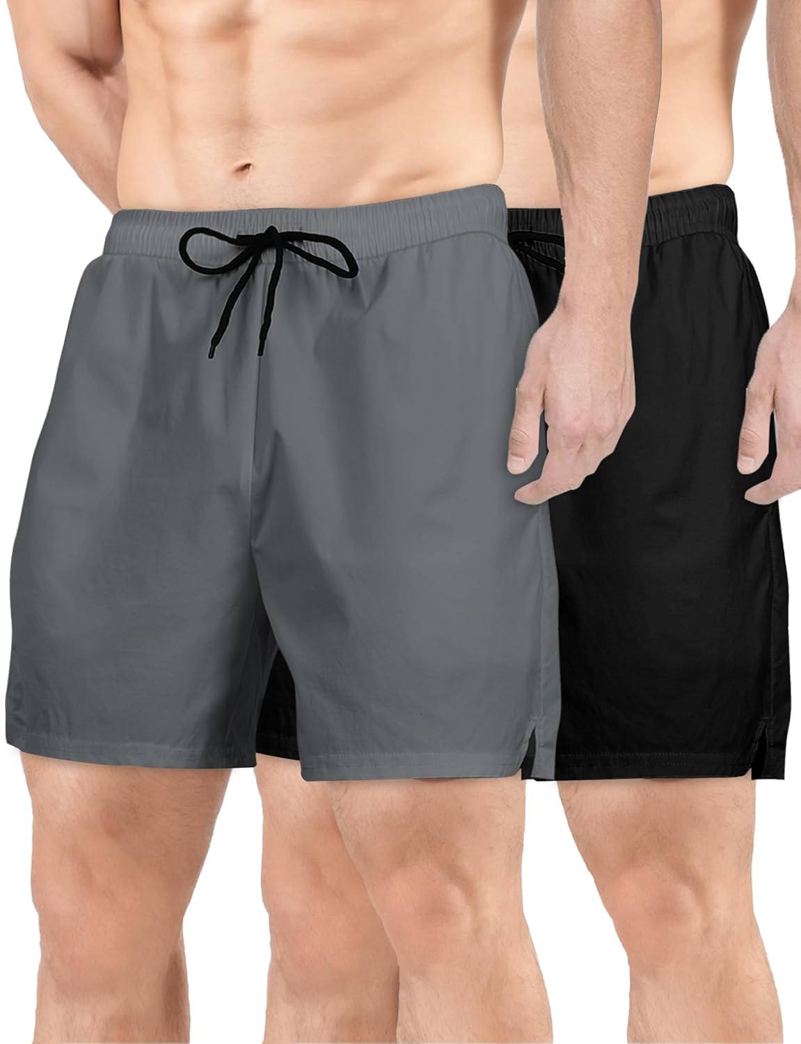 Shorts atléticos masculinos de 12 cm com costura interna para treino, academia, corrida, shorts masculinos de secagem rápida e leve para o verão