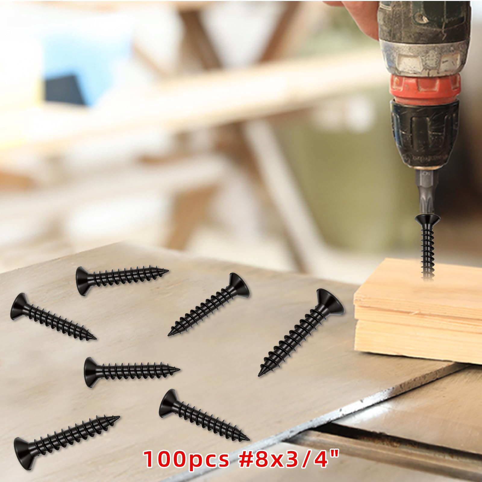 Bopowo 100pcs #8 x 3/4