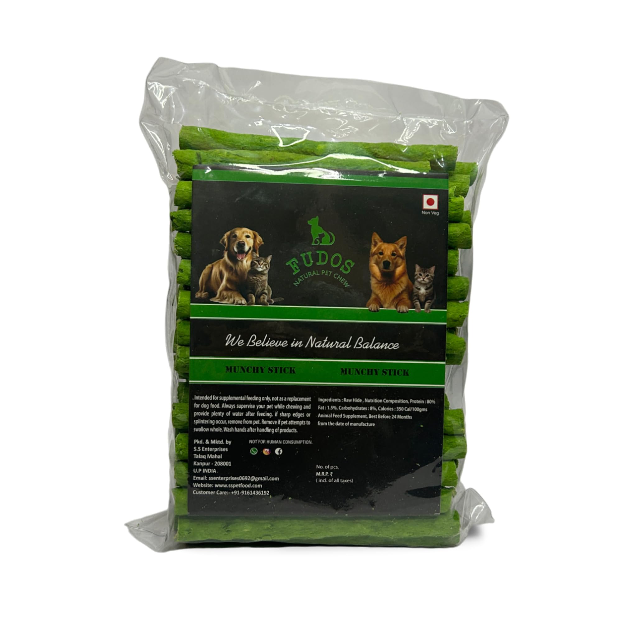 Fudos Natural Dog Chew Munchi Sticks – Long-Lasting, Healthy Dental Treats for Dogs/Durable, Safe for All Breeds (450 Gram, Veg Flavoured) (B0DHGQ4T6S) Amazon Price History, Amazon Price Tracker