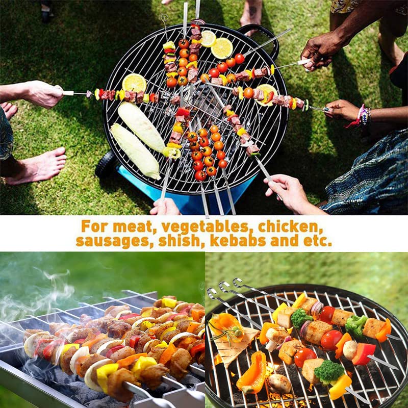 4 telescopische grillspiesen van roestvrij staal, 31-81 cm telescopische marshmallow-roosterstokjes, kampvuurspiesen, kampvuurgrillvork, shish kebabspiesen voor op de camping