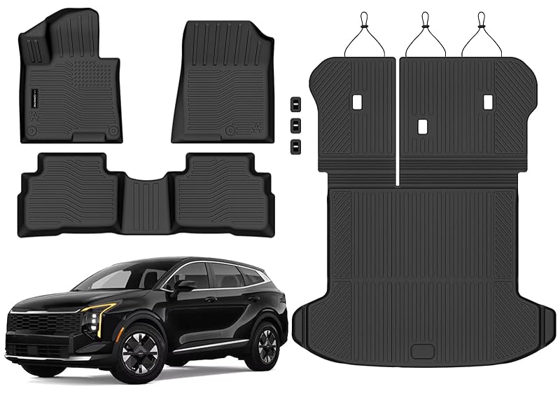 Kit de tapetes internos, porta-malas e encosto em TPE AUXKO para Kia Sportage Hybrid 2023–2027, 9 peças