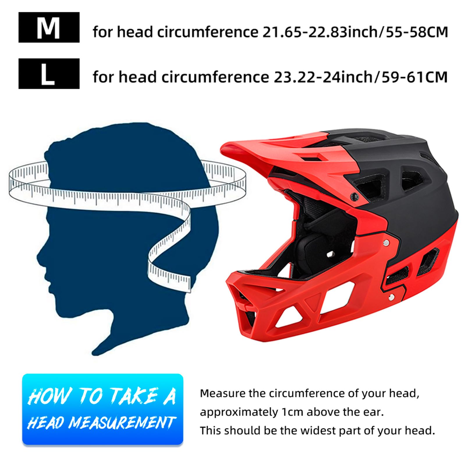 Lixada Casque de vélo de montagne complet pour adultes qui rivalise avec le casque VTT en descente pour vélo de montagne