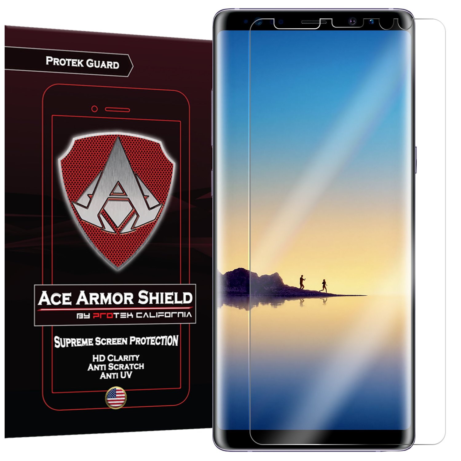 Ace Armorshield Galaxy Note 8 Screen Protector (Case Friendly)(2-Pack), Ace Armor Shield ProTek Guard HD Full Coverage Screen Protector for Galaxy Note 8 scratch-free Film