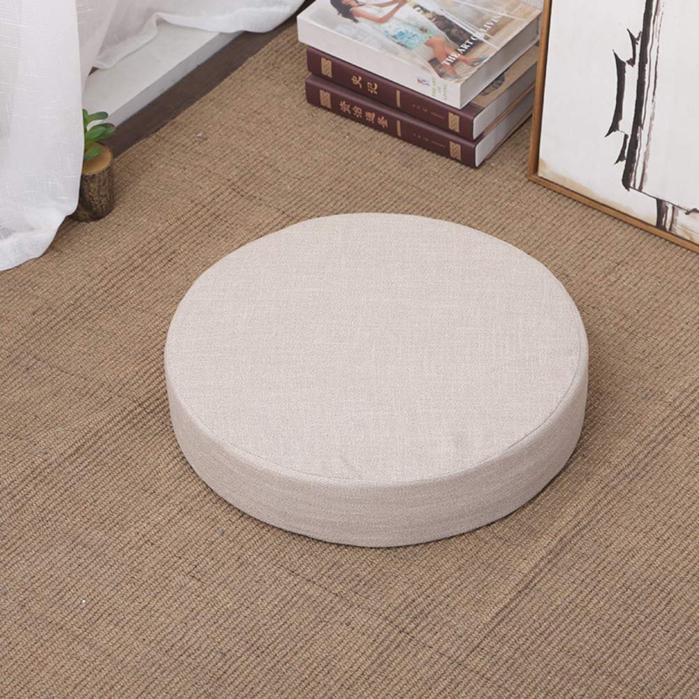 Coussin de siège tatami crème pour salon de jardin et coin méditation zen YEARLY