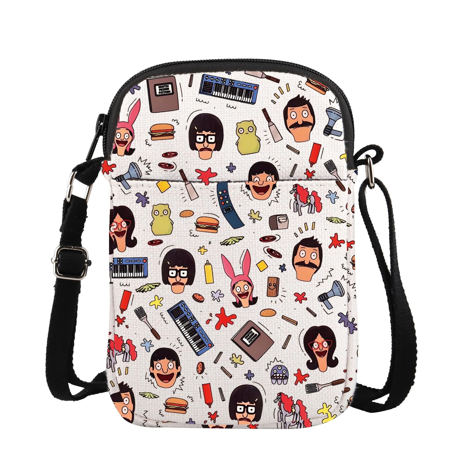 TOBGBE Funny Comedy Family Gifts TV Show Comedy Decor Quote Crossbody Bag Cartoon Role Lover Gifts For Fans