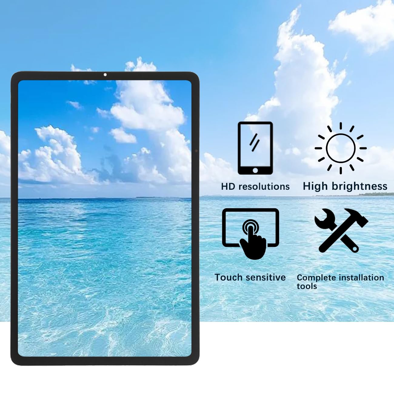 Display per Xiaomi Pad 5 Pro M2105K81AC M2105K81C - Kit di riparazione per schermo LCD (nero, 11 pollici)