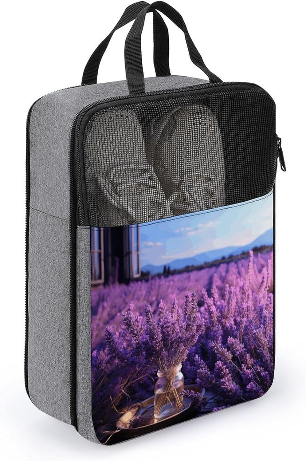 Shoe Bag, Romantic Lavender Printed Shoe Bag,storage Hanging Shoe Bag,bath Towel Storage Bag