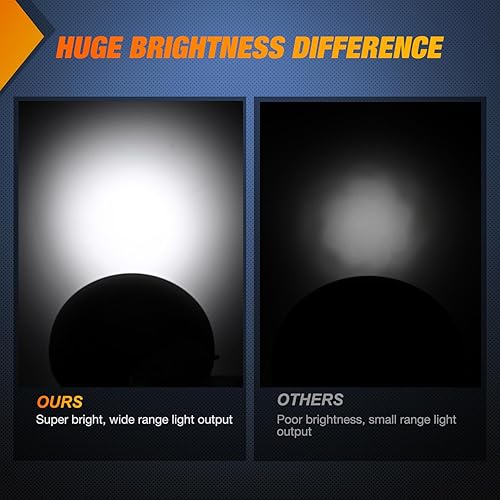 Miniatura 7 de Nilight Luz trasera redonda de 4 pulgadas con ojales de montaje empotrado con soportes de montaje, 2 luces blancas impermeables de marcha atrás para