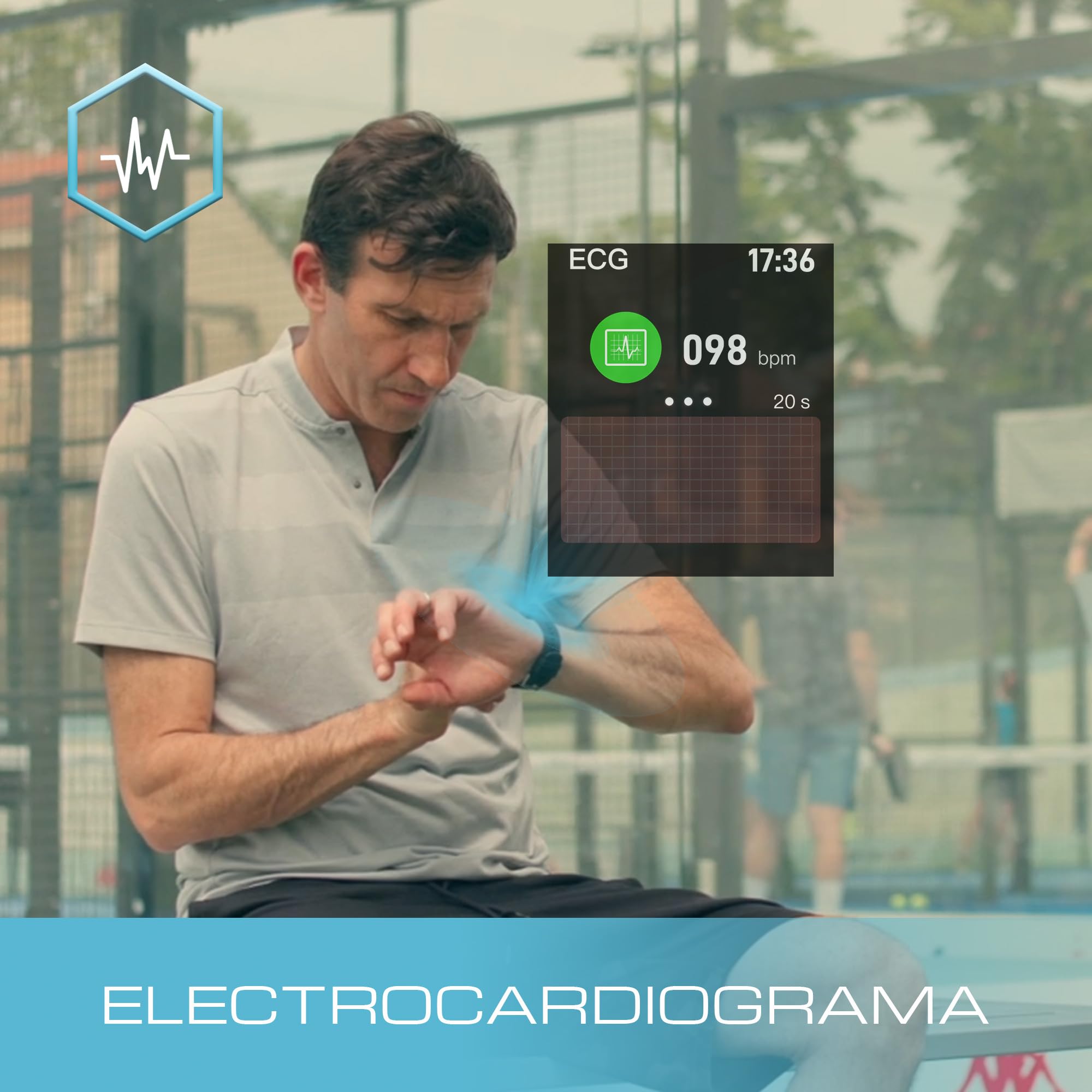 S1MPL0 - Smartwatch para Hombre y Mujer Monitor de Salud y Forma física | Reloj portátil para ECG y PPG Esfigmomanómetro Tensión Arterial Temperatura Corporal Podómetro de muñeca | batería Duradera