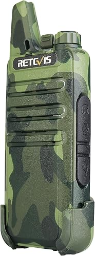 Miniatura 9 de Retevis Walkie Talkies RT22 Camo con auricular, radios bidireccionales recargables con estación de carga de 6 ranuras, delgado y ligero, radios