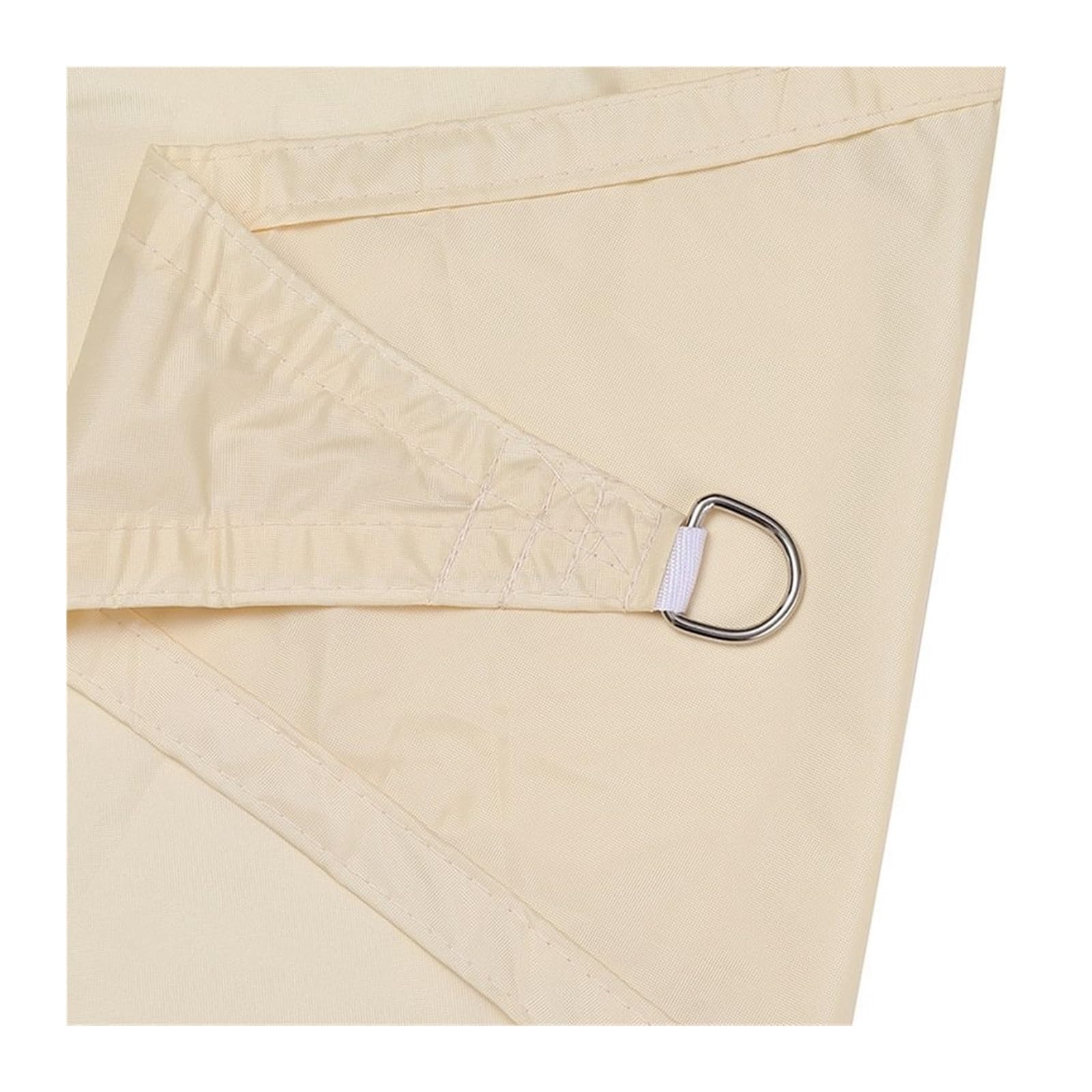 Voile d'ombrage triangulaire pour piscine et auvent d'extérieur blanc 4m x 5.7m