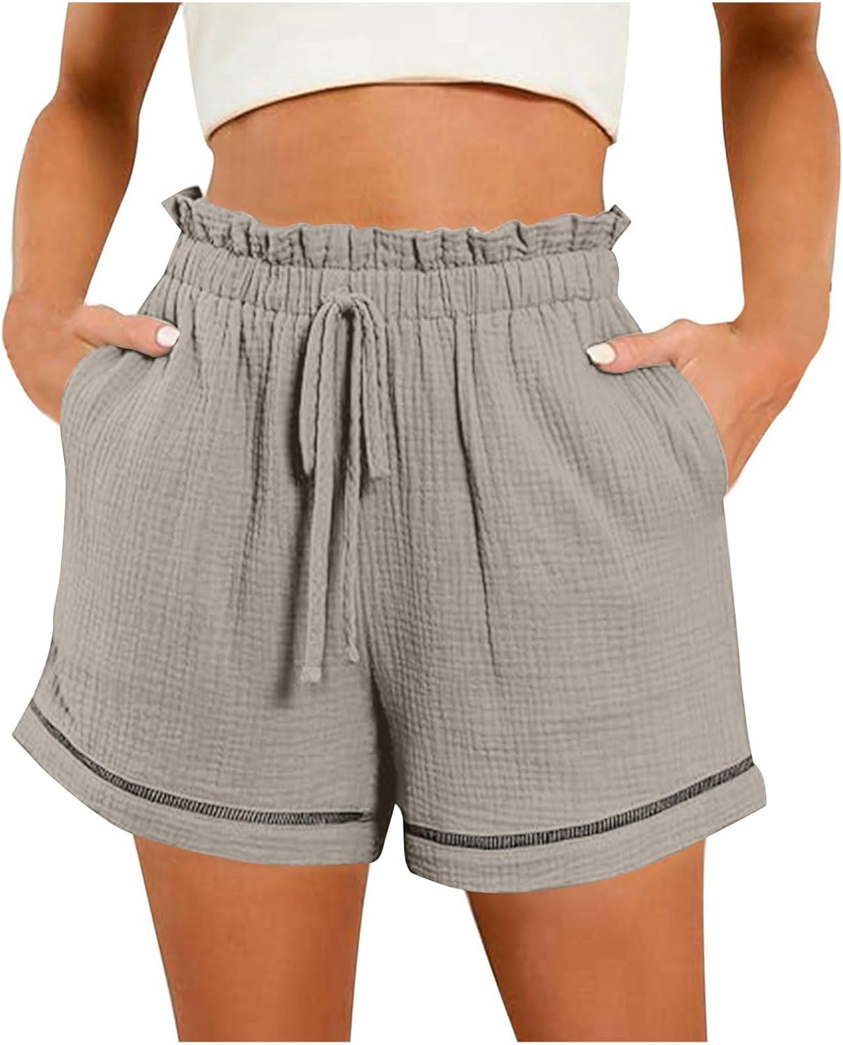 Linen Shorts for Women Drawstring Elastic Waist Nigeria Ubuy