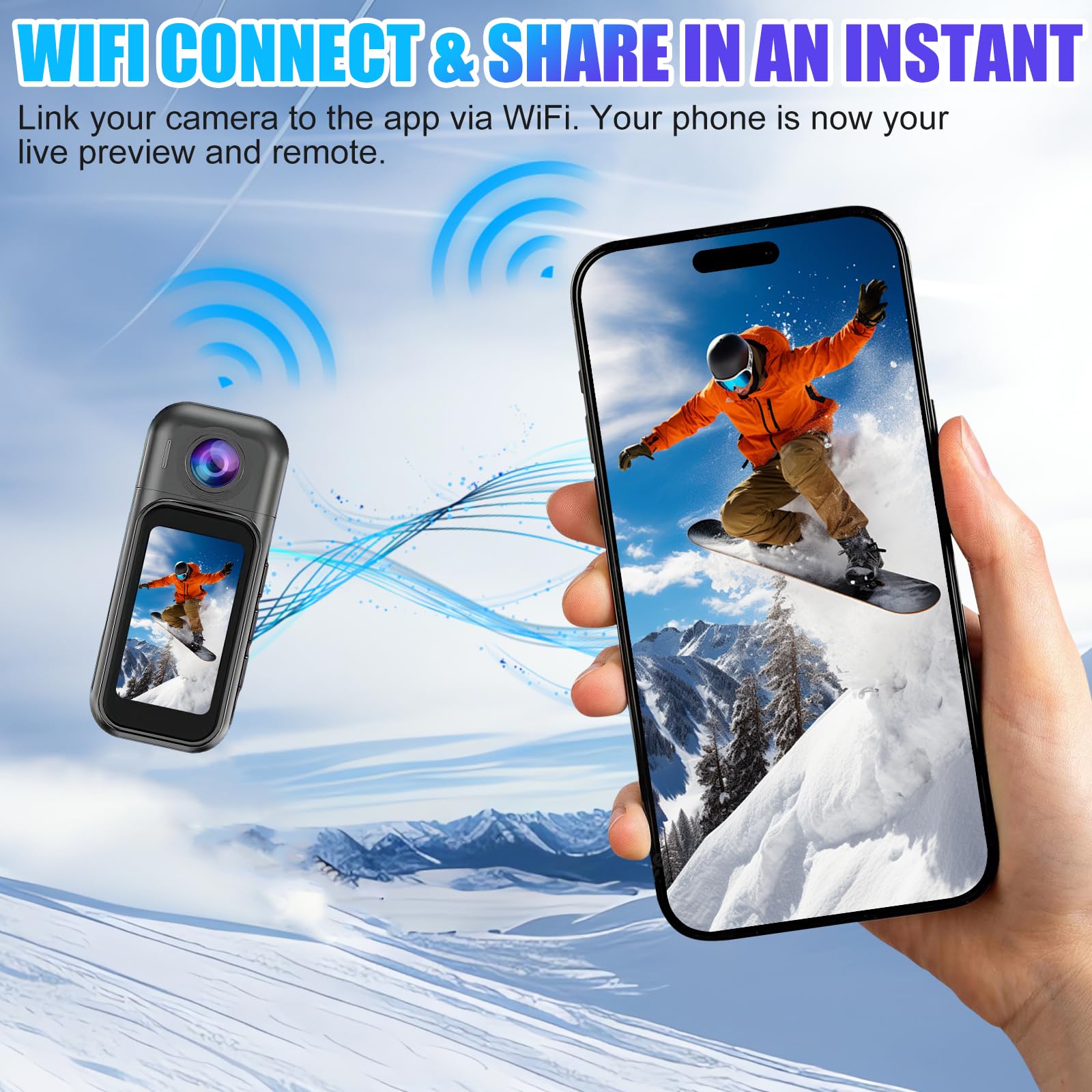 Cámara de Acción 256 G, Pantalla Táctil, Objetivo Giratorio de 180° | Actioncam de 2400 Mah, Resistente al Agua hasta 30 M, Gran Angular de 120°para Ciclismo, Motociclismo, Povs, Vlogs
