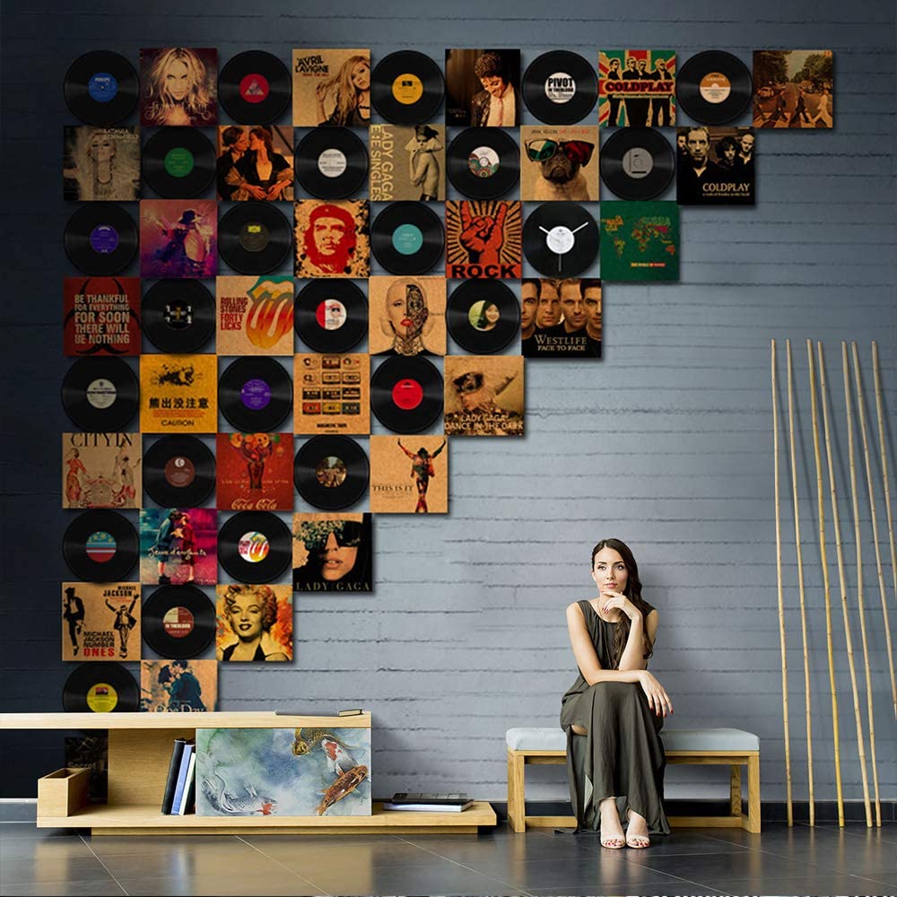 Vinylplaten voor wanddecoratie, inclusief 8 platen van 30 cm, voor het decoreren van themafeesten, muziekevenementen, verjaardagen, bars of cafés. - Nederland Vinylplaten voor wanddecoratie, inclusief 8 platen van 30 cm, voor het decoreren van themafeesten, muziekevenementen, verjaardagen, bars of cafés. - Nederland