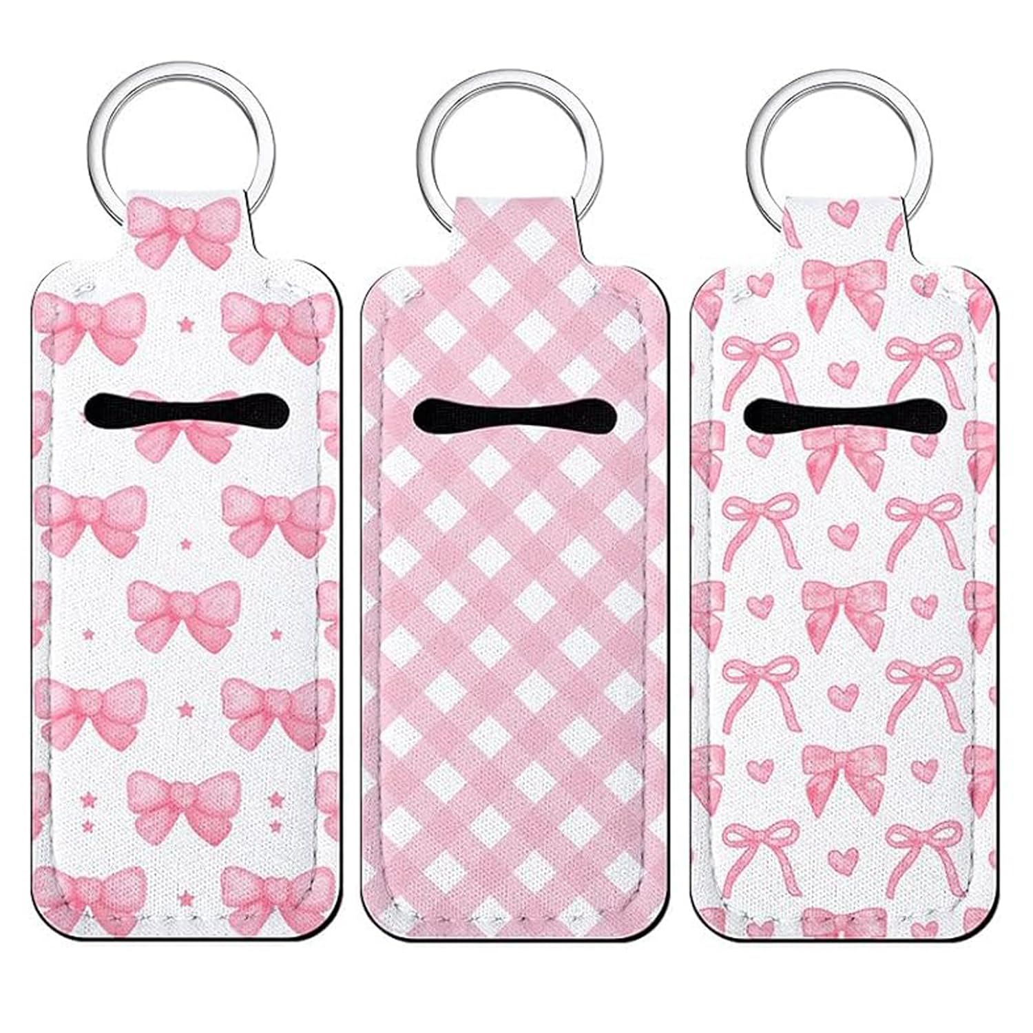 Chapstick Holder Key Chain Lip Balm Holder Keychain Cute Chapstick Holder Keychain Potable Chapstick Holders with Clip Lip gloss Organizer for LipGloss Lipstick Gift Women Girl