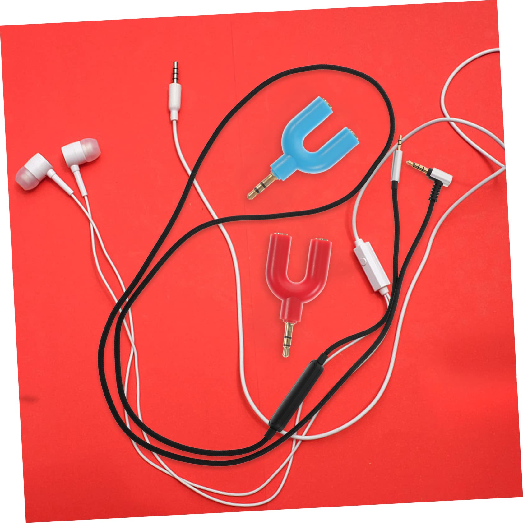 Abaodam 30pezzi Adattatore Splitter Audio Per Cuffie Compatibile Dispositivi Portatili Design Compatto e Leggero Facile Da Trasportare e Utilizzare
