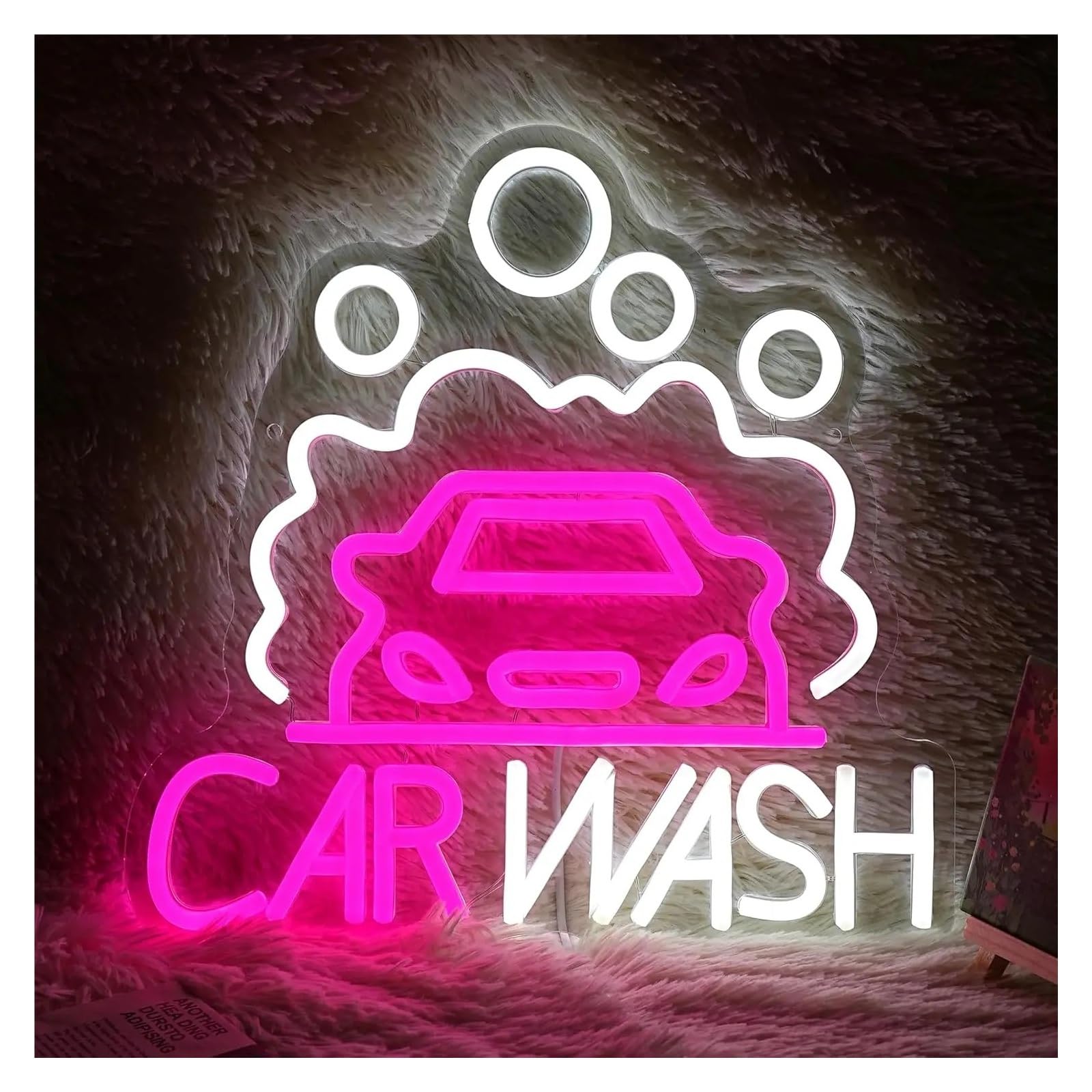 cartelli al neon personalizzati Car Wash Insegna Al Neon USB Business LED Per L'area Di Servizio Della Stazione Del Partito Negozio Riparazioni Auto Mostra Decorazione 12.6x12.6in
