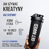 NAKED Czysty mikronizowany monohydrat kreatyny w proszku – bezsmakowy, 500 g – wegański, bez GMO, glutenu, soi i dodatków – wspomaga wzrost i siłę mięśni – 147 porcji
