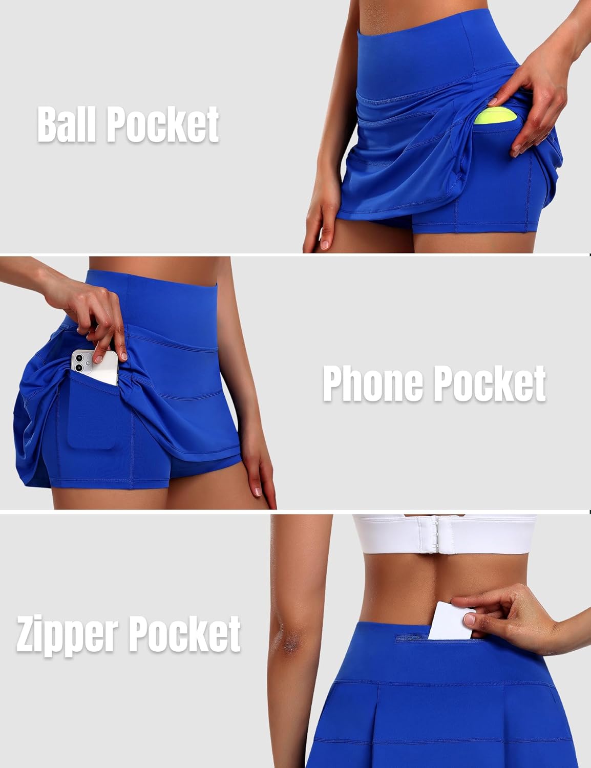 JoyGirl Womens Tennis Skirt with Shorts Pleated Golf Skirt High Waist Pickleball Skirts Athletic Skorts with Pockets - Image 5