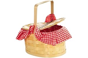 Amscan Gingham Picnic Basket: Perfect for Little Red Riding Hood or Wizard of Oz Costumes