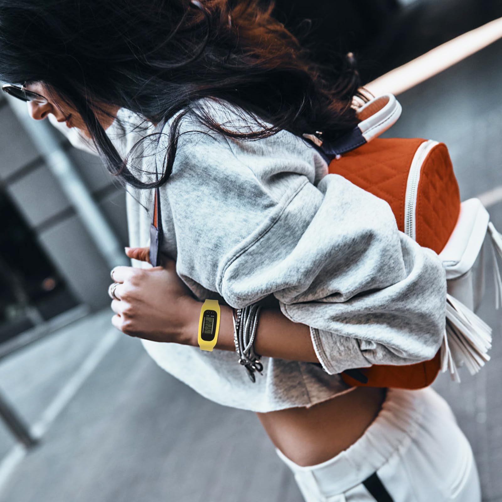 iplusmile Reloj Podómetro de Pulsera de Silicona Pequeño y Ligero Contador de Pasos Fácil de Operar Adecuado para Caminar y Hacer Ejercicio