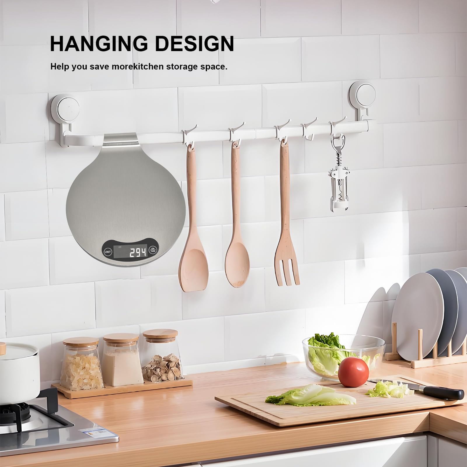 Báscula de precisión para alimentos de 1 g, pantalla LED de alta definición, báscula digital de cocina, acero inoxidable, utilizada para cocinar y hornear