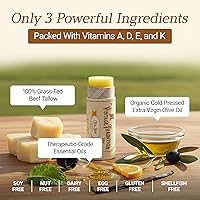 Vista 3 de Vintage Tradition Bálsamo labial hidratante de ternera - Hidratante labial tubo con mezcla de aceites esenciales de cítricos y lavanda hidrata