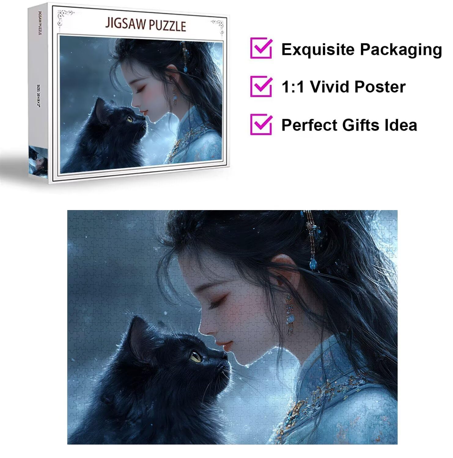 Puzzle 6000 Pezzi Animazione Puzzle Classici per Gioco Familiare, n-117 | Impossibile Puzzles, Intrattenimento Creativo, Rilassamento e Intelligence, Regalo per Amore e Amico, Decorazioni Casa, gatto