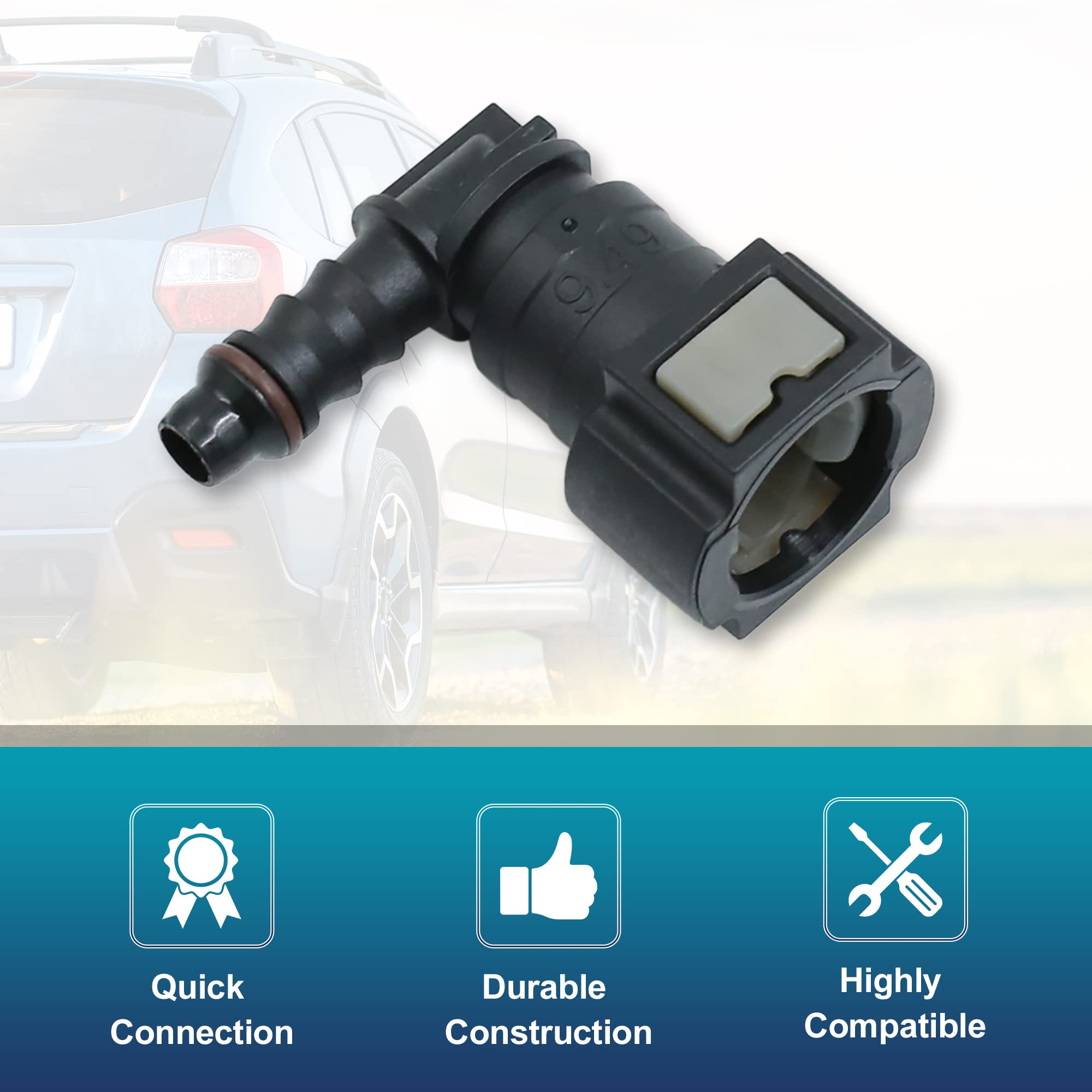 Connecteur Rapide Conduite Carburant Sourcing Map - Femelle 9.49mm ID8, Montage Sans Outil